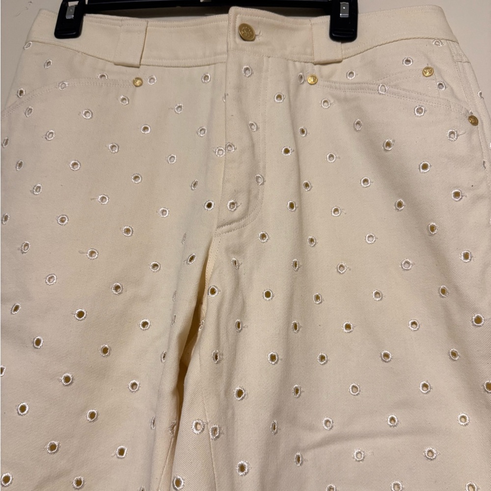Gianni Versace SS 94’ RUNWAY Eyelet Jeans With Medusa Head Buttons And Studs